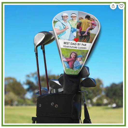 Stilvoll 3 Foto Bester Vater Par Golf Headcover