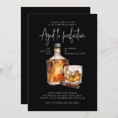 Stilvoll 40. Geburtstag Einladende Male - Whiskey Einladung (Vorne/Hinten)