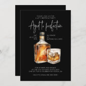 Stilvoll 40. Geburtstag Einladende Male - Whiskey Einladung (Vorne/Hinten)