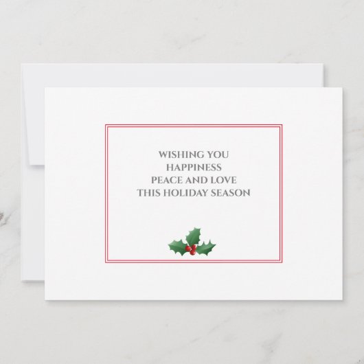 Stilvoll 4 Foto Frohe Weihnachten Karte (Rückseite)