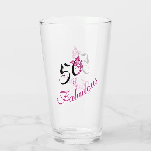 Stilvoll 50 und fabelhaft rosa und schwarz glas (Rückseite)