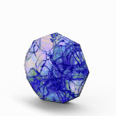 Stilvoll Abstrakt Art Blue und Lilac Fotoblock (Rechts)