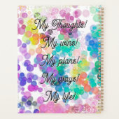 Stilvoll Abstrakt Bokeh My Happy Days Monogram Planer (Rückseite)