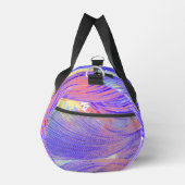 Stilvoll Abstrakt Feathers Blue Pink Duffle Bag (Rechts)