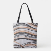 Stilvoll abstrakte Fließline Art Chic Herbst Tasche (Rückseite)