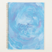 Stilvoll Abstrakter Blue Whirl Art Planner Planer (Vorderseite)