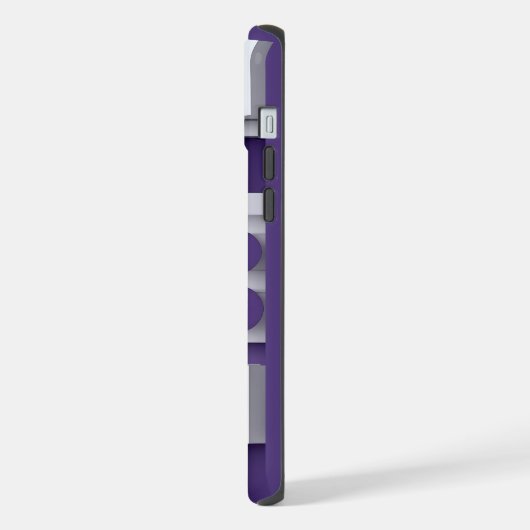 Stilvoll abstrakter geometrischer Lavendel iPhone Hülle (Linke Seite)