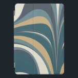 Stilvoll Abstrakter Marmorwirbel in Aquamarin und  iPad Pro Cover<br><div class="desc">Einzigartige Abstrakte Marmorkunst in Blue und Green Tablet Case</div>