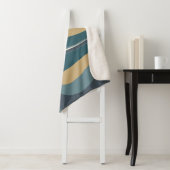 Stilvoll Abstrakter Marmorwirbel in Aquamarin und  Sherpadecke (Beispiel)