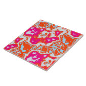 Stilvoll Abstraktes Muster Orange Pink Fliese (Seite)