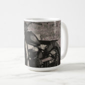 Stilvoll alter Motorrad-Motorradfahrer Kaffeetasse (VorderseiteRechts)