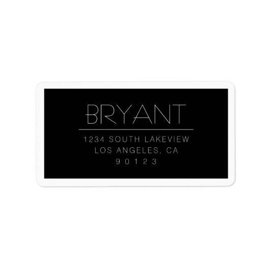 Stilvoll änderbarer Text mit/ohne Grenzen Adressaufkleber (Vorne)