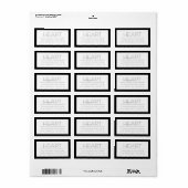 Stilvoll anpassbarer Text ohne Grenzen Adressaufkleber (Vorne)