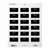 Stilvoll anpassbarer Text ohne Grenzen Adressaufkleber (Vorne)