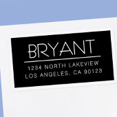 Stilvoll anpassbarer Text ohne Grenzen Adressaufkleber