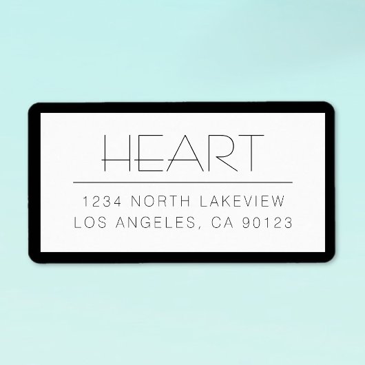 Stilvoll anpassbarer Text ohne Grenzen Adressaufkleber