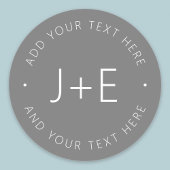 Stilvoll anpassbarer Text Runder Aufkleber