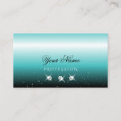 Stilvoll Aquamarin Black Ombre Sparkle Diamonds El Visitenkarte (Vorderseite)