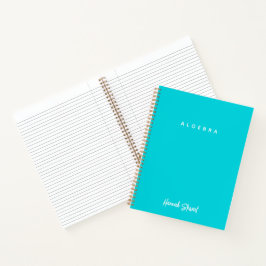 Stilvoll Aquamarin Blue Minimalistisch Girly Stude Notizblock