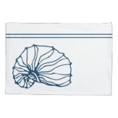 Stilvoll Aquamarin Blue Seashell - Ocean Theme Kissenbezug (Rückseite)