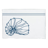 Stilvoll Aquamarin Blue Seashell - Ocean Theme Kissenbezug (Vorderseite)