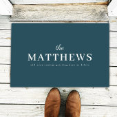 Stilvoll Aquamarin | Modern Minimal Trendy Blue Na Fußmatte