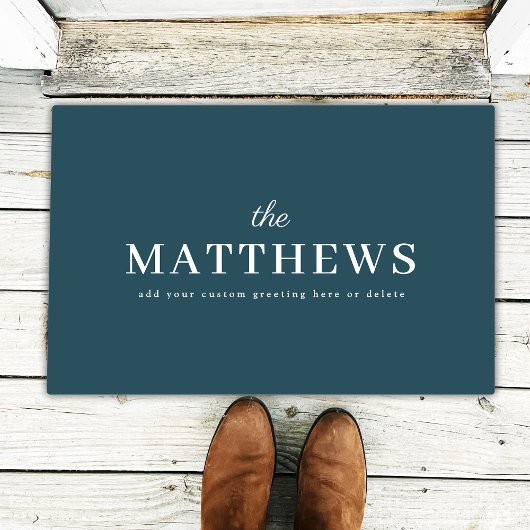 Stilvoll Aquamarin | Modern Minimal Trendy Blue Na Fußmatte