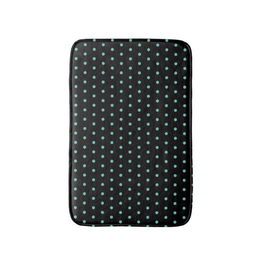 Stilvoll AQUAMARINER Polka Dot Black Badematte (Vorderseite Vertikal)
