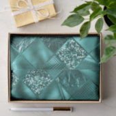 Stilvoll Aquamariner Shimmer Glitzer und Foil Diam Seidenpapier (Geschenk)