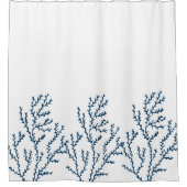 Stilvoll Aquamarines Blaualgenmuster Duschvorhang (Vorderseite)