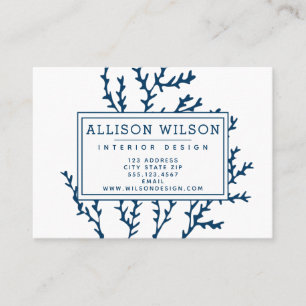 Stilvoll Aquamarines Blaualgenmuster - Ocean Theme Visitenkarte