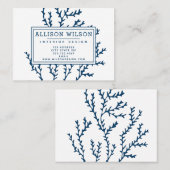 Stilvoll Aquamarines Blaualgenmuster - Ocean Theme Visitenkarte (Vorne/Hinten)