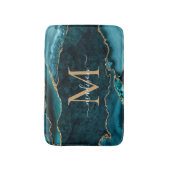 Stilvoll Aquamarines Green Gold Agate Geode Chic M Badematte (Vorderseite Vertikal)