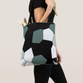 Stilvoll Aquamarines Grün Schwarz-weißes Muster Tasche (Von Nahem)