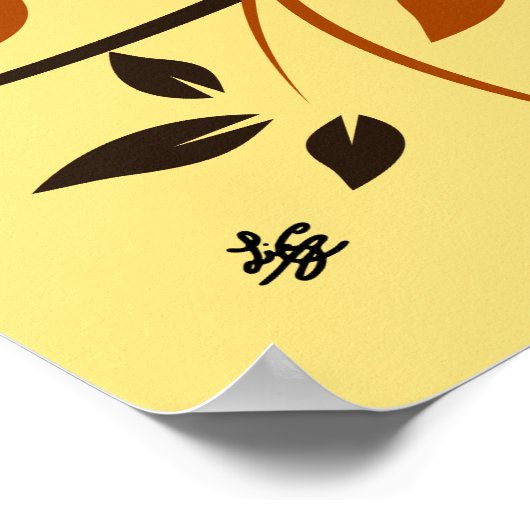 Stilvoll baltimore Oriole Art Poster (Ecke)