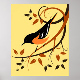 Stilvoll baltimore Oriole Art Poster