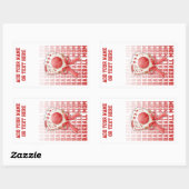 Stilvoll BASEBALL MAMA Individuelle Name Mütter Da Rechteckiger Aufkleber (Blatt)