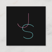 Stilvoll bearbeitbare beliebig zwei moderne Suchin Begleitkarte (Vorderseite)