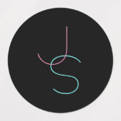 Stilvoll bearbeitbare beliebig zwei moderne Suchin Etiketten (Design 1)