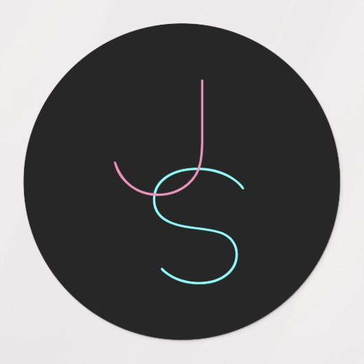 Stilvoll bearbeitbare beliebig zwei moderne Suchin Etiketten (Design 1)