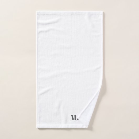 Stilvoll bearbeitbarer Retro Moderner Text | Grau Badhandtuch Set (Handtuch)