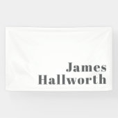 Stilvoll bearbeitbarer Retro Moderner Text | Grau Banner (Horizontal)