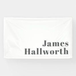 Stilvoll bearbeitbarer Retro Moderner Text | Grau Banner