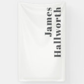 Stilvoll bearbeitbarer Retro Moderner Text | Grau Banner (Vertikal)