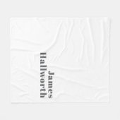 Stilvoll bearbeitbarer Retro Moderner Text | Grau Fleecedecke (Vorderseite (Horizontal))