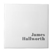 Stilvoll bearbeitbarer Retro Moderner Text | Grau Fliese (Vorderseite)