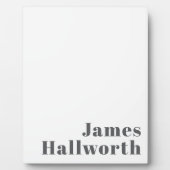 Stilvoll bearbeitbarer Retro Moderner Text | Grau Fotoplatte (Vorderseite)