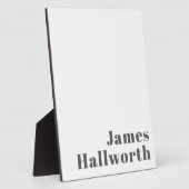 Stilvoll bearbeitbarer Retro Moderner Text | Grau Fotoplatte (Seite)