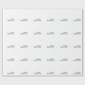 Stilvoll bearbeitbarer Retro Moderner Text | Grau Geschenkpapier (Flach)