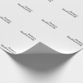 Stilvoll bearbeitbarer Retro Moderner Text | Grau Geschenkpapier (Ecke)